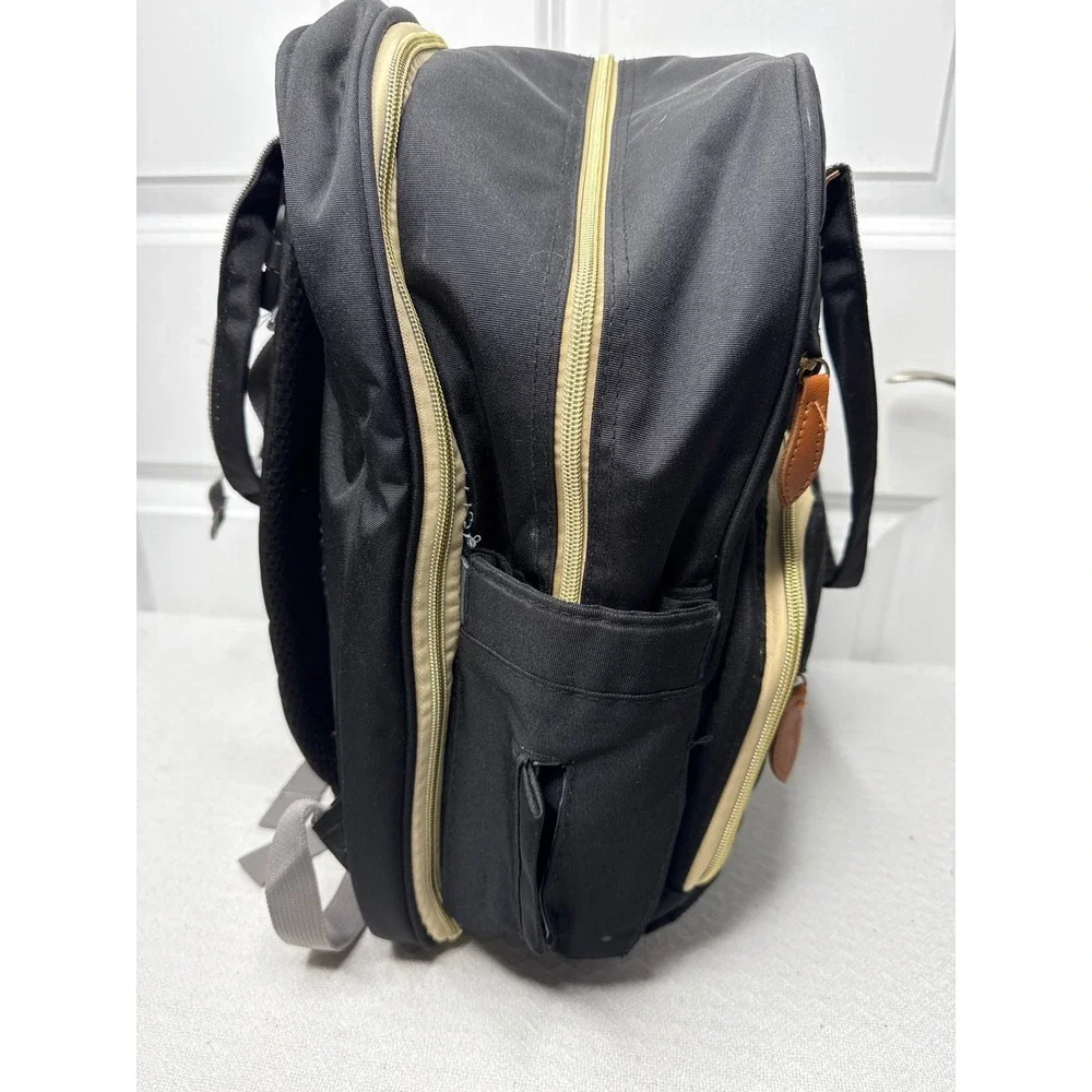 Sunshine‎ Diaper Bag Backpack Black Quilted Large Baby Travel
